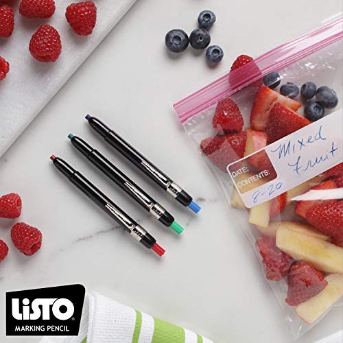 Listo 1620 BLACK COLOR - China Markers/Grease Pencils/China Marking Pen/Wax Pencils - Made in USA (72)