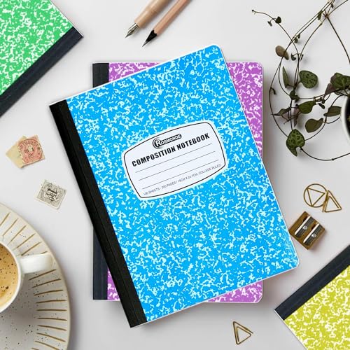 Rosmonde 100 Pack Bulk Composition Notebooks, College Ruled, Bulk Notebooks