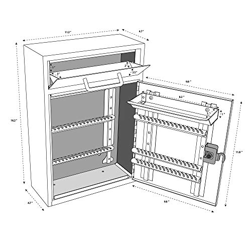 Mail Boss Key Boss 105-Key Steel Key Cabinet with Combination Lock