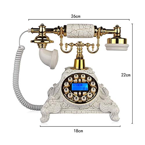 QUANGJN Phone - Old Fashioned Telephone Home Landline, Button Dialing, Mechanical Electronic Double Ringtone