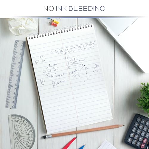 Alitte Steno Pads Spiral 6x9-24 Pack Regular Colors - Perfect for Work, School, and Home Use, Easy Tear-Off Pages, Gregg ruled, White Paper - No Ink Bleeds - 80 Sheets