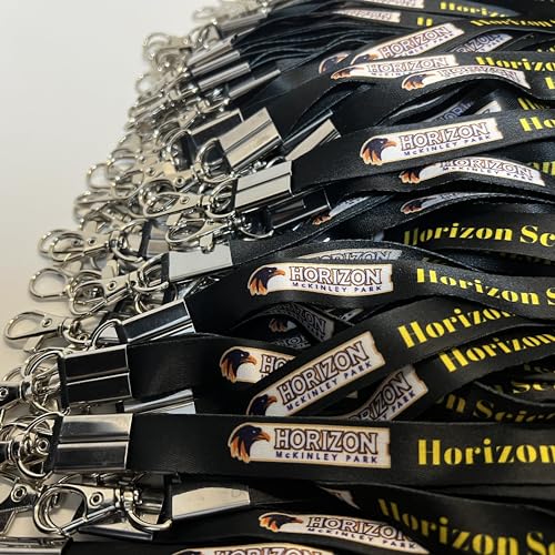 100 Pcs Custom Lanyards - Personalized lanyards for ID Badges, Choose Your Colors Personalize with Text, Lanyards with Lobster Hook, Custom Neck Straps with Names for Students, Workers, Kids, Church