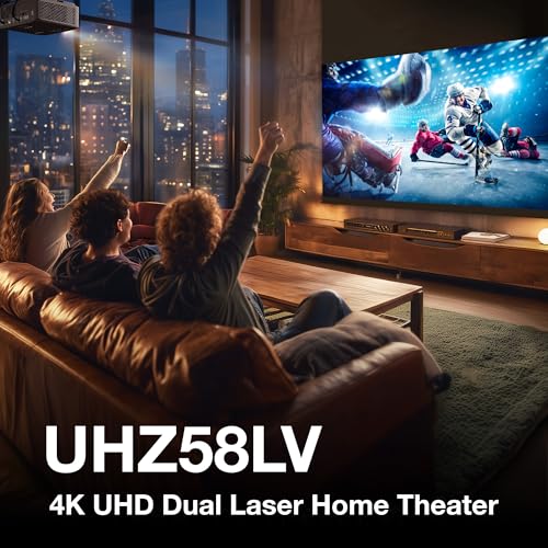 Optoma UHZ58LV 3000-Lumen 4K UHD Portable Dual Laser Projector - Black