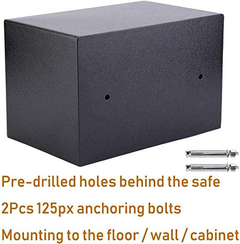 TBLOTYD 16L Wall Safe with Prodrilled Holes and Cash Slot, Electonic Safe Box High Security with Keypad and 2 Keys