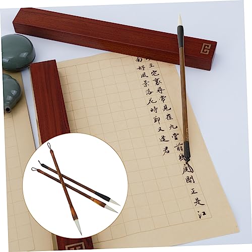 Chinese Caligraphy Brush, 3pcs Chinese Calligraphy Brush Pen Writing Brush Caligraphy Brush Student aldult Wooden Four Treasures of Study