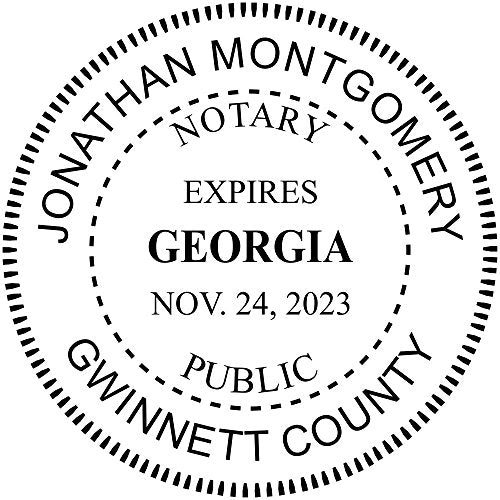 Georgia Round Notary Stamp | Official State Notary Stamp | Official Seals | Meets State Specifications (Georgia, Round Stamp)