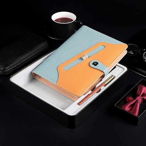 ASWRTYJO A5 Hand Gift Loose-leaf Business Notebook Set Office Notepad(Gray)