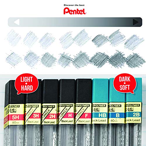 Pentel 0.9 mm B Ain Stein Refill Lead (Pack of 12 Tubes, 36 Leads per Tube)