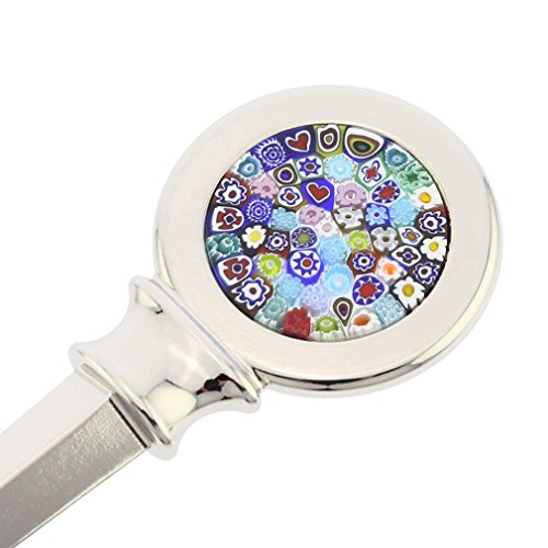 Glass Of Venice Murano Glass Italian Millefiori Office Letter Opener Handmade Envelope Slitter Mail Opener Knife Unique Letter Knives Gifts for Office
