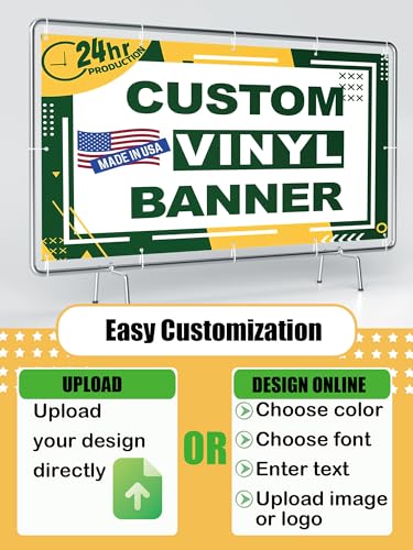 TFEN - 6ft x 20ft Custom Vinyl Banner for Indoor & Outdoor Use - Full Color 13 Oz Sign - Personalized with High-Resolution Images, Text