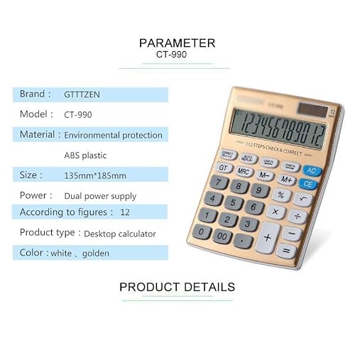 Calculator Solar Powered Computer Office Finance Student Stationery Calculator