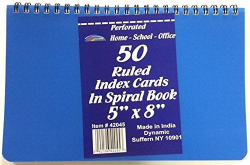 50ct Ruled Index Cards in Spiral 5"x8" (Pack of 48)