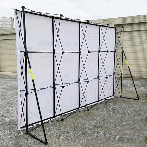 EXCLURA Show Exhibit Display Booth Stand with Fixing Strips + Back Support Bars, Tension Fabric Holder for Exhibition Wedding Conference Party Event(3.05mx3.05m(10ftx10ft))