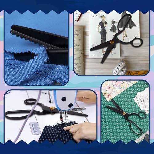 JubileeYarn Professional Metal Pinking Shears - Black - 10 Units