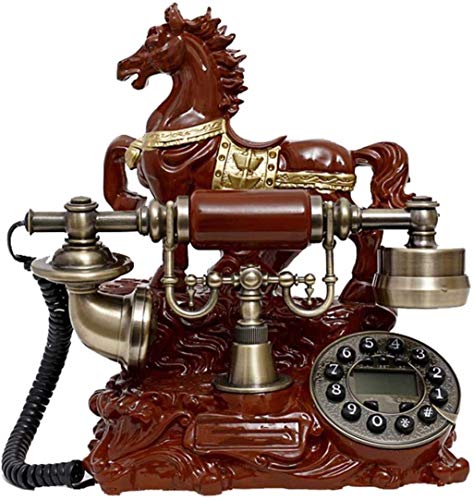 Classic Resin Imitation Jade Retro Phone European Pastoral Retro Telephone Hotel/Home Landline for Home Office Use