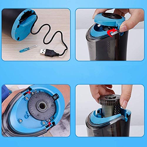 Electric Pencil Sharpener, Hole Heavy Duty Helical Blade Operated with Auto Stop Function for Kids School Classroom Office Home and Stationery Gifts