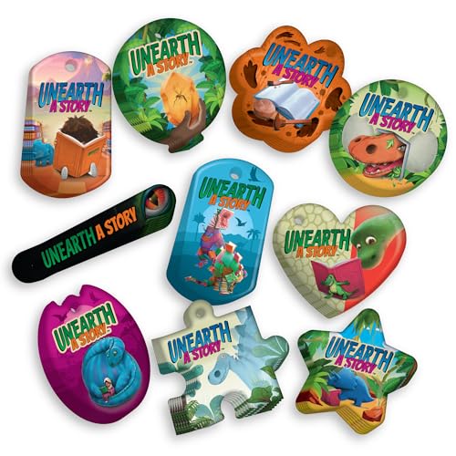 2026 Collaborative Summer Library Program (CSLP) “Unearth a Story” Brag Tags Increase Children's Summer Reading Participation & Skills Value Pack: (500 Tags + 150 Chains)