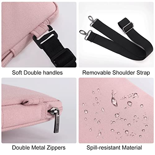 Laptop Bag Cover Waterproof Shockproof Notebook Sleeve Case Shoulder Bag Protective Cover (Color : Pink Size : 10-inch) (Pink 14)