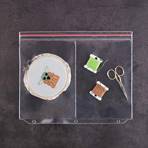 StoreSMART – Multi-Pocket Zipper Binder Page for Embroidery & Cross-Stitch Floss Storage – 2 Pocket - 50-Pack - (CRFT600-2-FLOSS-50)