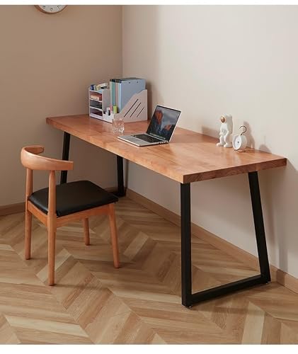 XIXSERTHIA Computer Desk Solid Wood Home Bedroom Computer Desk Desk Modern Study Desk Desk Workbench Office Desks(160 * 80 * 75cm)