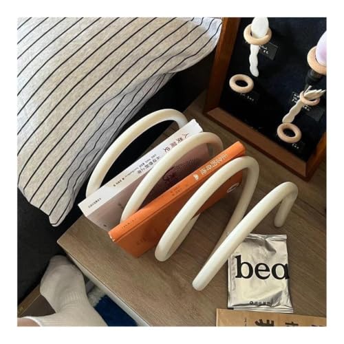 Majolaory Modern Nordic Bookcase Organizer - Minimalist Metal Storage Rack