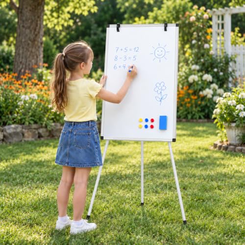 Magnetic Easel Whiteboard 36" x 24", Adjustable Tripod Stand
