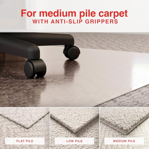 Staples Carpet Chair Mat, Medium-Pile, Clear, Model 20237-CC