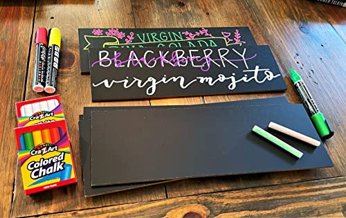 Classy Menu Chalkboard System in 48" x 34” Genuine Reclaimed/Barn Wood Frame. 18 Peel-and-Stick REPOSITIONABLE Black Boards. Menus, Lists. Restaurants, Office, Homes. for Regular and Liquid Chalk.