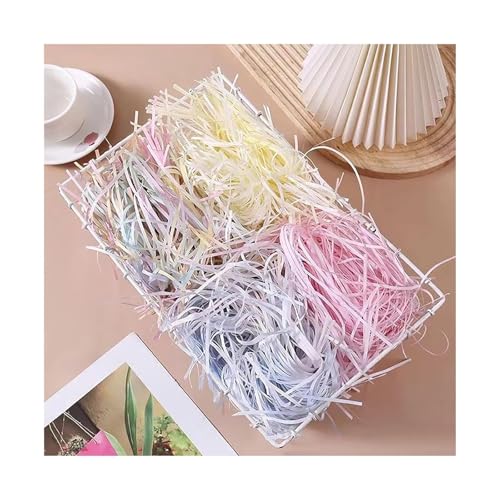 Shredded Tissue Paper Shredded Tissue Paper Packaging Filler 1kg Multicolor for Gift Wrapping Basket Filling(C)