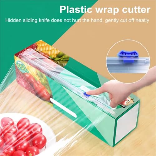 Portable Plastic Wrap Cutter for 13 Inch Food Rolls, Foil & Wax Paper