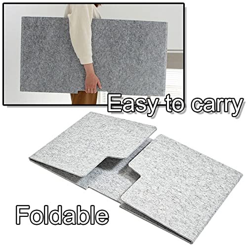 ZBSAVFM Freestanding Acoustic Privacy Panel - 3-Panel Sound Absorbing Desk Divider Classroom Sneeze Guard 60cm Partition for Enhanced Focus and Confidentiality