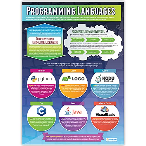 Introduction to Computer Science Posters - Set of 3, Extra Large, 33"x23.5"