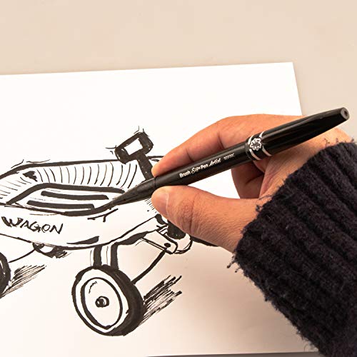 Pentel SESF30 °C NX Extra Fine Brush Tip, Set of 12 Grey