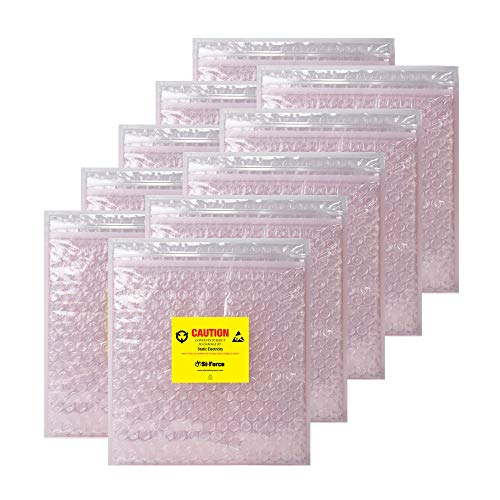 Anti Static Bubble Bags, Resealable Static Shielding Bag, Reusable for Sensitive Electronic Components (Small Qty 100) Pink