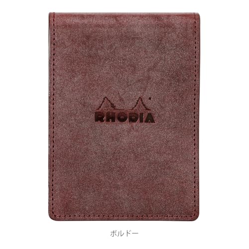 Rhodia Cf11ogz01-bd Mini 3-Hole Personal Organizer (4.3 x 3.1 inches (11 x 8 cm), Ring Diameter 0.4 inches (11 mm), Cowhide Leather), Chic, Bordeaux