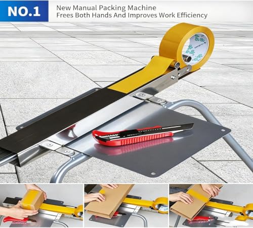 Manual Carton Sealing,Desk Tape Dispenser,Max Tape Width 55mm,Max Roll Thickness 35mm,Easy-to-Use Packaging Equipment with Stand