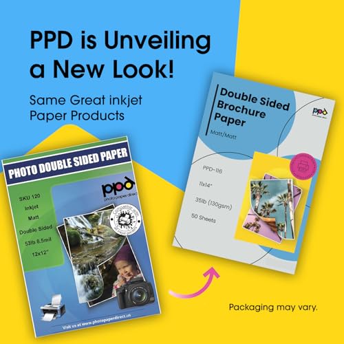 PPD 50 Sheets 11x14" Double Sided Brochure and Flyer Paper Matte