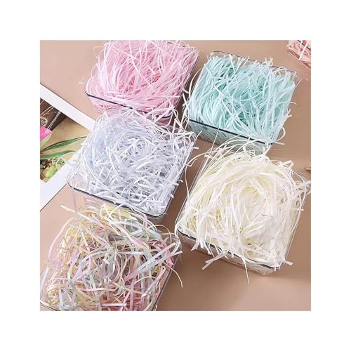 Shredded Tissue Paper Shredded Tissue Paper Packaging Filler 1kg Multicolor for Gift Wrapping Basket Filling(C)