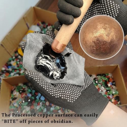 7Pcs Obsidian Crafting Flint Knapping Kit for Pros and Beginners