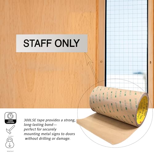 DBSTAR Double Sided Tape 300LSE, 9495LE, 6 in x 5 yds,1 Pack, Strong Industrial Bonding Tape for Metal, Glass, Plastic, and Electronics – High Strength, Heat Resistant