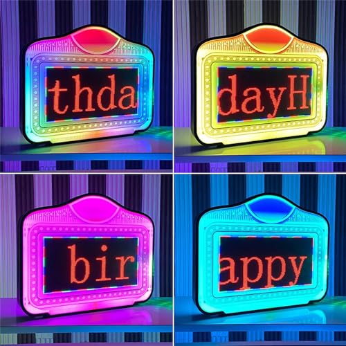 AUTUMFLATGAO LED Letter Bottle Presenter, Color Lighted Display, Bottle Service Sign, APP Edit Your Own Rolling Message, Club Signs for Bottle Service
