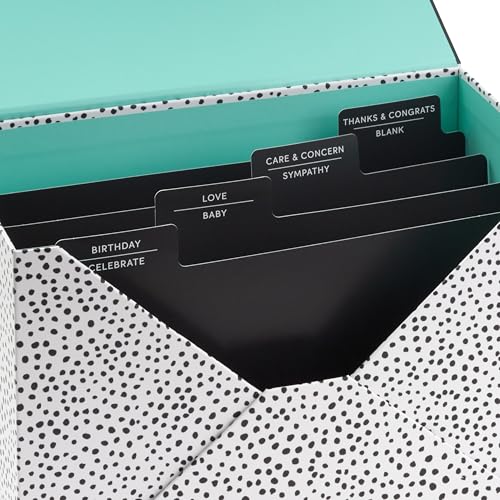 Hallmark All Occasion Cards, Assorted 24-Pack with Organizer Box (Dots)
