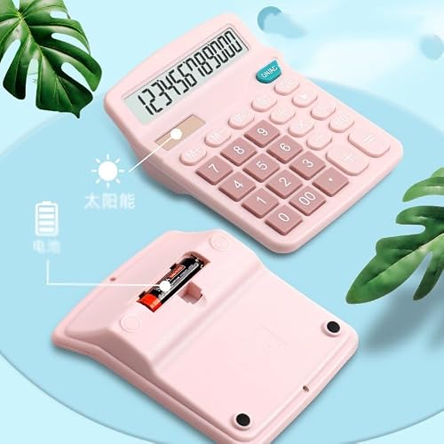 12 Digit Real Solar Calculator Financial Accounting Office Color Computer Large Screen Power