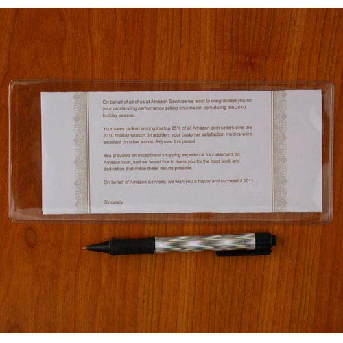 StoreSMART - Clear Plastic Brochure/Policy/Ticket Holders - 50 Pack - RR9124-50