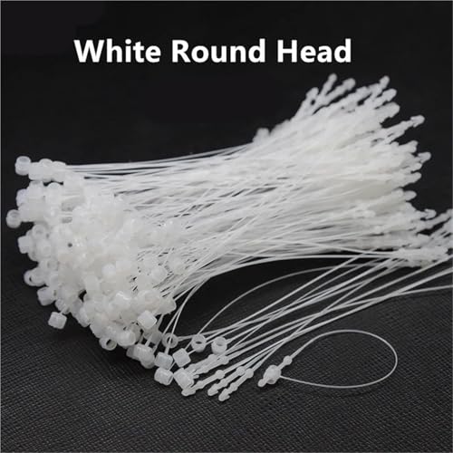 Tag Gun Fasteners 2000pcs Plastic Snap Lock Pins Security Loop Label for Garment Office Filing and Craft Projects(White)