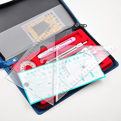 TXGJWRA Compasses 15 Piece Protractor and Compass Set Compass for Geometry Drawing Tools Geometry Tools Kit Geometry Precision Tool for Student Measuring Tools