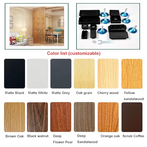 Floor to Ceiling Wooden Slats，Screen Partition Post Living Room Simple ，Privacy Screens Room Partition Post，Modern Floor-to-Ceiling Partition for Living Room(7root,120cm/47.2in/3.93ft)