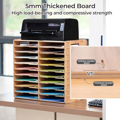 Countertop Literature Sorter, Mail Center Paper Storage Cabinet