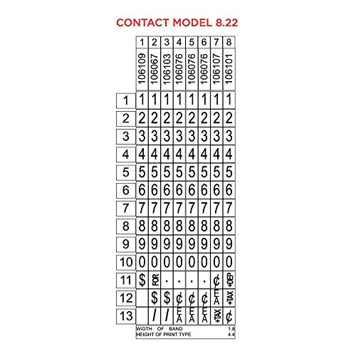 HPILISH Label Gun, Contact Premium Model 8.22, Prints One Line, 8 Characters