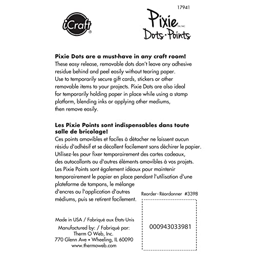 iCraft 12 Packs: 225 ct. (2,700 Total) Pixie Clear Adhesive Dots